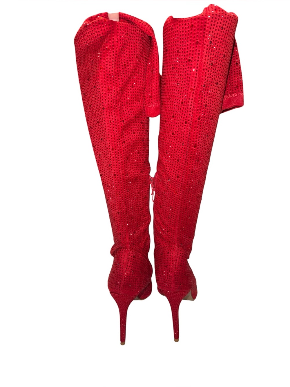 Rhinestone Stiletto Thigh High Boots - Picture 5 of 8